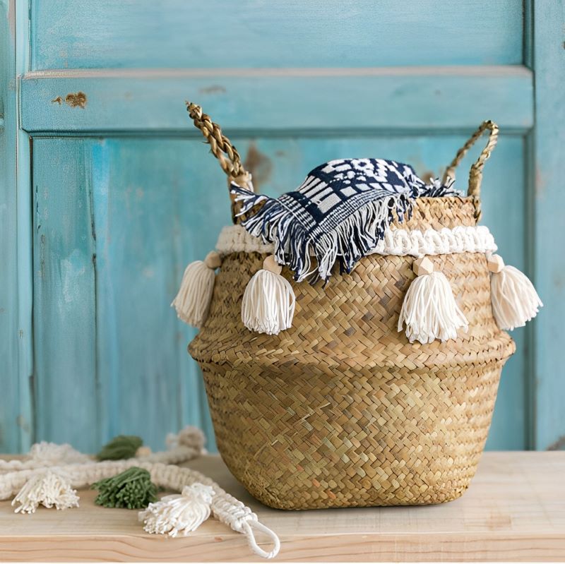 Grand Panier En Osier Vintage ( Réf : Hang ) | UK