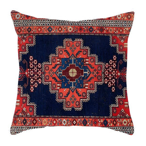 Coussin brodé main orange clémentine, déco bohème chic salon moderne main image 1