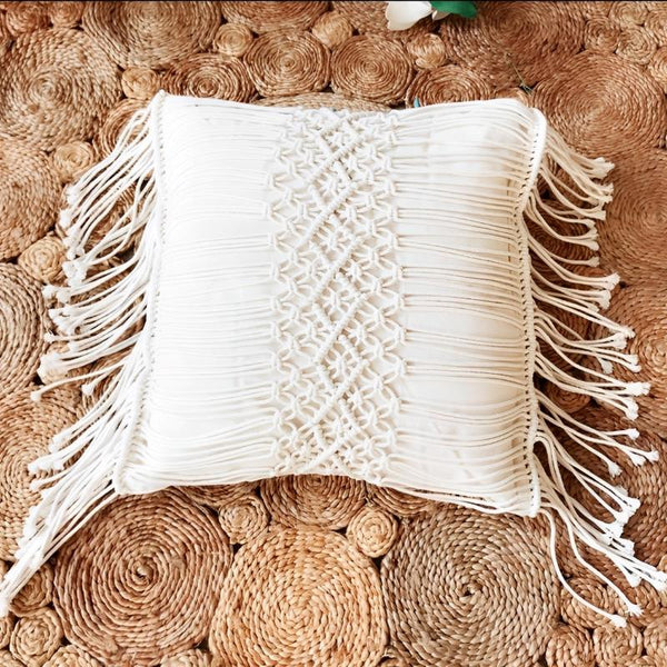 coussin macramé chic
