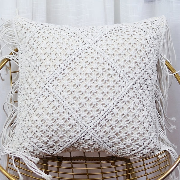 coussin macramé simple