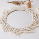 miroir macrame avec spirale