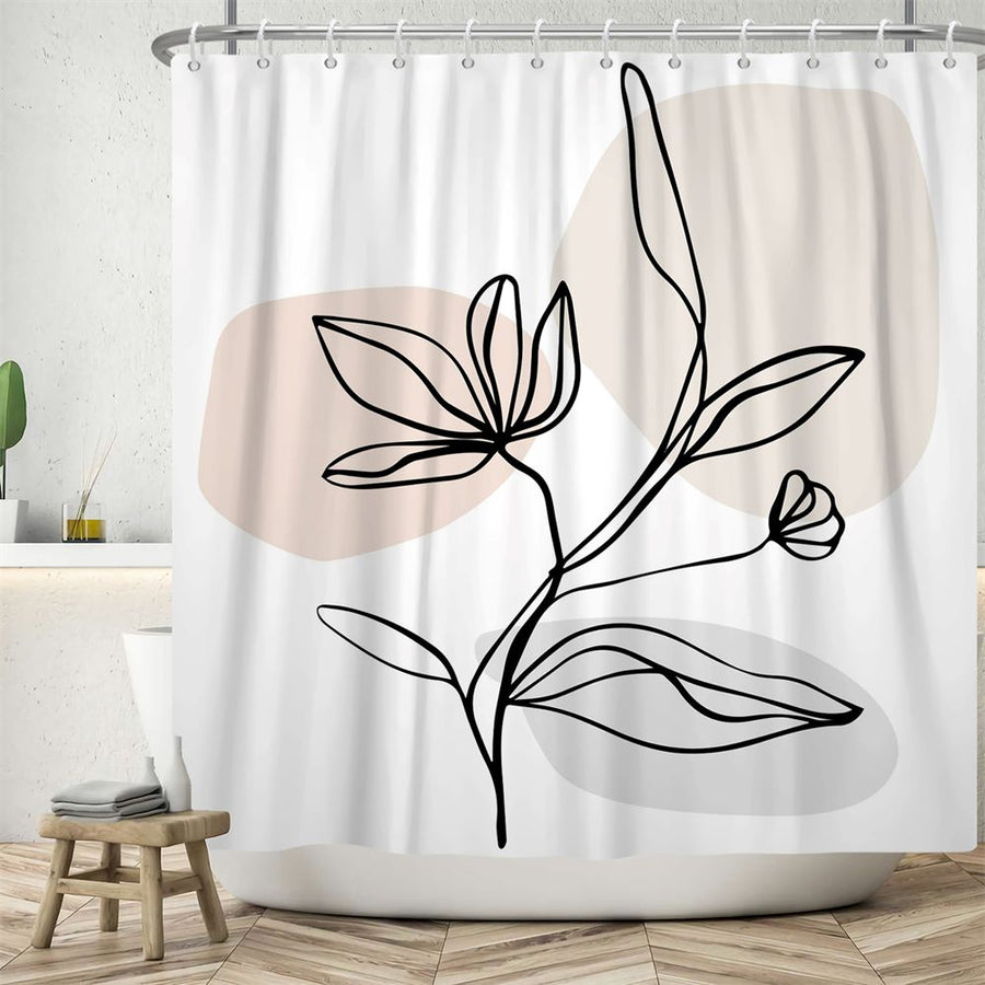 Rideau De Douche Bohème 180x180 Cm – Motif Mandala Couronne De Fleurs – Imperméable Polyester Avec 12 Crochets Rideau Douche 12 Crochets