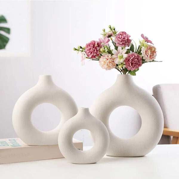 vase céramique rond